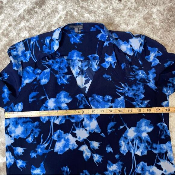 Vince Camuto Top Long Sleeve By Vince Camuto Size XS two tone blue wrap blouse - Picture 5 of 8
